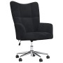 Sillón de relax de terciopelo negro