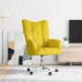 Sillón de relax de terciopelo amarillo mostaza