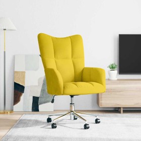 Sillón de relax de terciopelo amarillo mostaza
