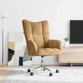 Sillón de relax de terciopelo marrón