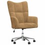 Sillón de relax de terciopelo marrón