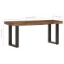 Bank aus massivem Recyclingholz und Stahl, 110 cm von vidaXL, Bänke für Hallen und Lager - Ref: Foro24-286458, Preis: 121,70 ...