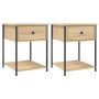Nachttische, 2 Stück, Holzwerkstoff, Sonoma-Eiche, 44 x 45 x 58 cm von vidaXL, Nachttische - Ref: Foro24-825846, Preis: 72,26...