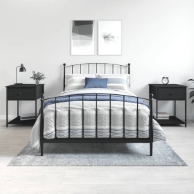 Nachttische 2 Stk. Holzwerkstoff schwarz 44x45x58 cm von vidaXL, Nachttische - Ref: Foro24-825844, Preis: 74,32 €, Rabatt: %