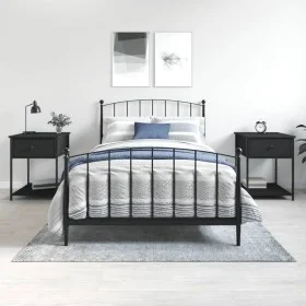 Nightstands 2 pcs engineered wood black 44x45x58 cm by vidaXL, Nightstands - Ref: Foro24-825844, Price: 73,41 €, Discount: %