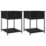 Mesitas de noche 2 uds madera de ingeniería negro 44x45x58 cm de vidaXL, Mesitas de noche - Ref: Foro24-825844, Precio: 73,41...