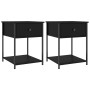 Nightstands 2 pcs engineered wood black 44x45x58 cm by vidaXL, Nightstands - Ref: Foro24-825844, Price: 74,32 €, Discount: %