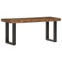 Bank aus massivem Recyclingholz und Stahl, 110 cm von vidaXL, Bänke für Hallen und Lager - Ref: Foro24-286458, Preis: 121,70 ...