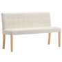 Cremefarbene Samtbank 140 cm von vidaXL, Bänke für Hallen und Lager - Ref: Foro24-288577, Preis: 259,50 €, Rabatt: %