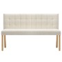 Cremefarbene Samtbank 140 cm von vidaXL, Bänke für Hallen und Lager - Ref: Foro24-288577, Preis: 259,50 €, Rabatt: %