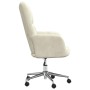 Sillón de relax de terciopelo color blanco crema