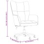 Sillón de relax de terciopelo color blanco crema