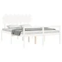 Cama matrimonio personas mayores cabecero madera maciza blanco de vidaXL, Camas y somieres - Ref: Foro24-3195552, Precio: 175...