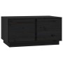 Couchtisch aus massivem schwarzem Kiefernholz, 80 x 50 x 40 cm von vidaXL, Couchtisch - Ref: Foro24-814423, Preis: 68,35 €, R...