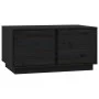 Solid black pine wood coffee table 80x50x40 cm by vidaXL, Coffee table - Ref: Foro24-814423, Price: 68,35 €, Discount: %