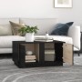 Couchtisch aus massivem schwarzem Kiefernholz, 80 x 50 x 40 cm von vidaXL, Couchtisch - Ref: Foro24-814423, Preis: 68,35 €, R...