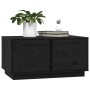 Couchtisch aus massivem schwarzem Kiefernholz, 80 x 50 x 40 cm von vidaXL, Couchtisch - Ref: Foro24-814423, Preis: 68,35 €, R...