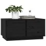 Solid black pine wood coffee table 80x50x40 cm by vidaXL, Coffee table - Ref: Foro24-814423, Price: 68,35 €, Discount: %