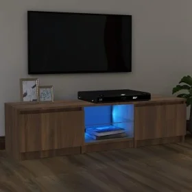 TV-Schrank mit LED-Leuchten Eiche braun 140x40x35,5 cm von vidaXL, TV-Möbel - Ref: Foro24-822683, Preis: 87,75 €, Rabatt: %