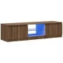 TV-Schrank mit LED-Leuchten Eiche braun 140x40x35,5 cm von vidaXL, TV-Möbel - Ref: Foro24-822683, Preis: 87,75 €, Rabatt: %