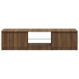 TV-Schrank mit LED-Leuchten Eiche braun 140x40x35,5 cm von vidaXL, TV-Möbel - Ref: Foro24-822683, Preis: 89,30 €, Rabatt: %