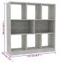 Concrete gray plywood bookcase 97.5x29.5x100cm by vidaXL, Bookcases and shelves - Ref: Foro24-800175, Price: 74,32 €, Discoun...