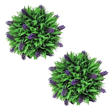 Set mit 2 künstlichen Buchsbaumkugeln mit Lavendel 28 cm von vidaXL, Künstliche Flora - Ref: Foro24-41623, Preis: 35,42 €, Ra...