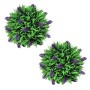 Set of 2 artificial boxwood balls with lavender 28 cm by vidaXL, artificial flora - Ref: Foro24-41623, Price: 29,85 €, Discou...