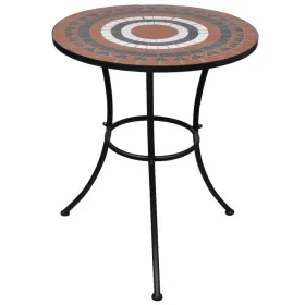 Terracotta and white mosaic terrace bistro table, 60 cm. by vidaXL, Garden tables - Ref: Foro24-41534, Price: 88,46 €, Discou...