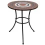 Terracotta and white mosaic terrace bistro table, 60 cm. by vidaXL, Garden tables - Ref: Foro24-41534, Price: 88,46 €, Discou...