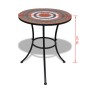 Terracotta and white mosaic terrace bistro table, 60 cm. by vidaXL, Garden tables - Ref: Foro24-41534, Price: 85,53 €, Discou...
