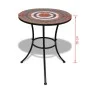 Terracotta and white mosaic terrace bistro table, 60 cm. by vidaXL, Garden tables - Ref: Foro24-41534, Price: 88,46 €, Discou...