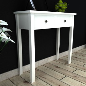 Dressing table console table with two white drawers by vidaXL, Side tables - Ref: Foro24-241145, Price: 126,52 €, Discount: %