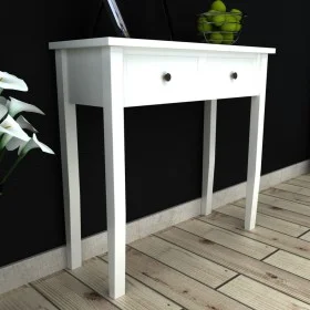 Dressing table console table with two white drawers by vidaXL, Side tables - Ref: Foro24-241145, Price: 124,15 €, Discount: %