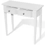 Konsolen-Schminktisch mit zwei weißen Schubladen von vidaXL, Seitentische - Ref: Foro24-241145, Preis: 124,15 €, Rabatt: %