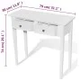 Konsolen-Schminktisch mit zwei weißen Schubladen von vidaXL, Seitentische - Ref: Foro24-241145, Preis: 124,15 €, Rabatt: %