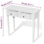 Konsolen-Schminktisch mit zwei weißen Schubladen von vidaXL, Seitentische - Ref: Foro24-241145, Preis: 126,52 €, Rabatt: %