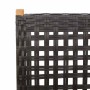 Set de comedor de jardín 7 pzas ratán PE madera acacia negro