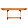 Set de comedor de jardín 7 pzas ratán PE madera acacia gris