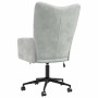 Sillón de relax de terciopelo gris claro