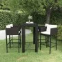 5-piece garden bar furniture set and black synthetic rattan cushions by vidaXL, Garden sets - Ref: Foro24-3094784, Price: 452...
