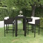 5-teiliges Garten-Barmöbel-Set und schwarze synthetische Rattankissen von vidaXL, Gartensets - Ref: Foro24-3094784, Preis: 46...