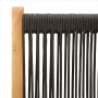 Set de comedor jardín 7 pzas polipropileno madera maciza negro