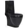 Schwarze Keramik-Rundtoilette mit Abfluss von vidaXL, Badezimmer - Ref: Foro24-3059889, Preis: 267,74 €, Rabatt: %