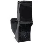 Inodoro redondo de cerámica flujo hacia abajo negro de vidaXL, Baños - Ref: Foro24-3059889, Precio: 255,66 €, Descuento: %