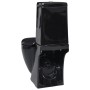Schwarze Keramik-Rundtoilette mit Abfluss von vidaXL, Badezimmer - Ref: Foro24-3059889, Preis: 267,74 €, Rabatt: %