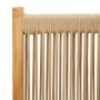 Set de comedor jardín 7 pzas polipropileno madera maciza beige