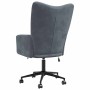 Sillón de relax de terciopelo gris oscuro