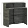 3-teiliges Garten-Barmöbel-Set und graue synthetische Rattankissen von vidaXL, Gartensets - Ref: Foro24-3094808, Preis: 347,6...