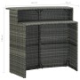 3-teiliges Garten-Barmöbel-Set und graue synthetische Rattankissen von vidaXL, Gartensets - Ref: Foro24-3094808, Preis: 353,1...